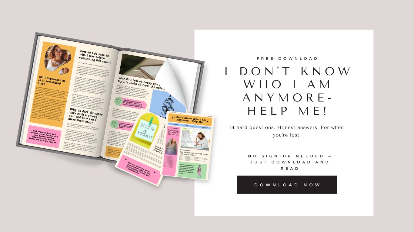 I don't know who i am anymore help me